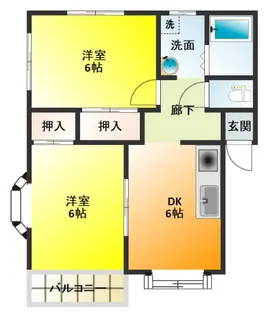 グランデーヌM’s B【1階】の間取り