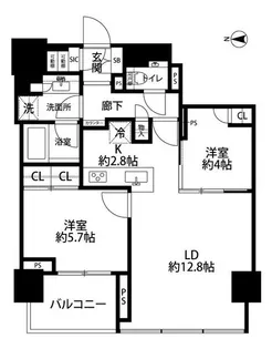 Brillia Tower 代々木公園CLASSY【3階】の間取り