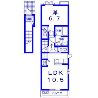 埼玉県白岡市白岡【アパート】の間取り