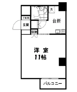ヴェルドミール万代【11階】の間取り