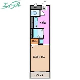 Hearty西日野V【4階】の間取り