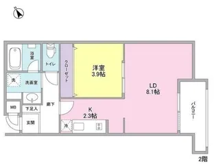 M’sレジデンス代沢【2階】の間取り