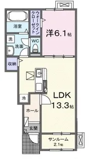 ヘーリオス【1階】の間取り