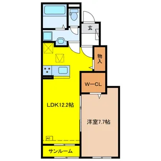 岐阜県大垣市青柳町4【アパート】の間取り
