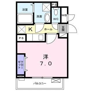 フェリシオ・フラン【2階】の間取り