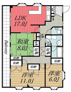 千葉県千葉市稲毛区稲毛2【マンション】の間取り