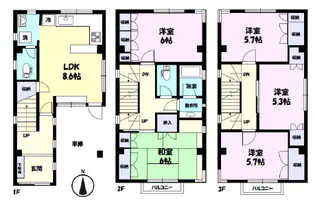 東京都台東区千束2【一戸建】の間取り