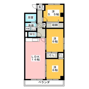 エルスタンザ原【4階】の間取り