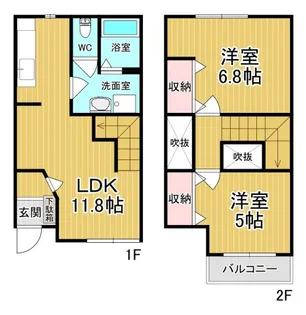 プレーザントハウスDの間取り