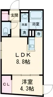 グローリオシェルト永福町【4階】の間取り