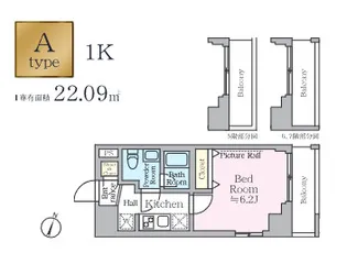 アイルプレミアム横浜ノルド【3階】の間取り