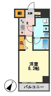 ARCOBALENOKANAMACHIII【15階】の間取り