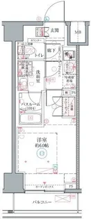 クレヴィスタ横浜関内II【4階】の間取り