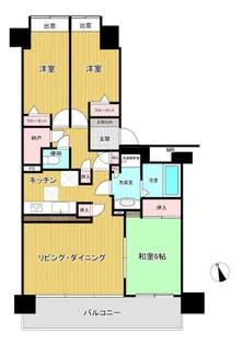 エヴァーグリーンアペックス一番館【4階】の間取り