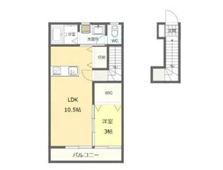 エルズガーデンピオニー【2階】の間取り