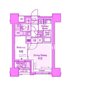 GRAN PASEO横濱関内PREMIUM【7階】の間取り