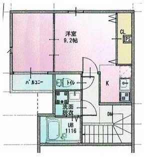 グローリー町屋【2階】の間取り