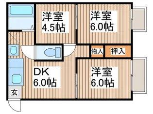 第3関東レジデンス【2階】の間取り