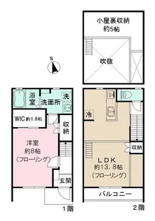 東京都中野区江古田3【一戸建】の間取り