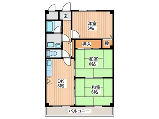 ネスト・クレ-ル【2階】の間取り