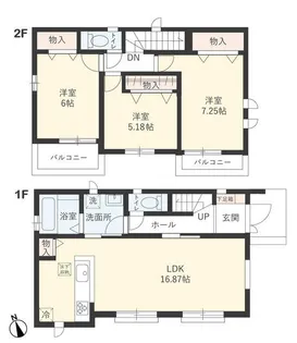 東京都国立市泉3【一戸建】の間取り
