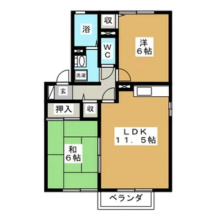 エスポワール星見ヶ丘 A【2階】の間取り