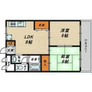 リバーサイドニッシン城東ハイツ【6階】の間取り