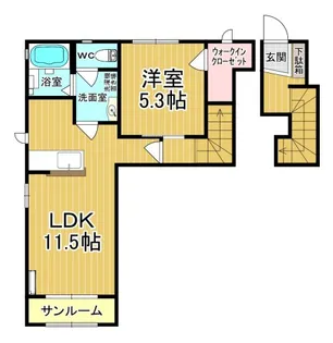 ヴィラフェリーチェII参番館【2階】の間取り
