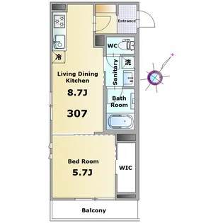 マスターグレイス穴川【3階】の間取り