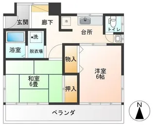 フリーデ国立【2階】の間取り