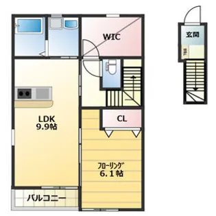 アルバトロス吉岡【2階】の間取り