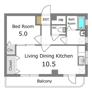あさひレジデンス【6階】の間取り