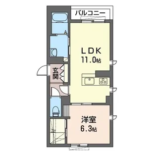 グリーンカーサ長後【2階】の間取り