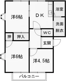 フレグランスあきやまB【2階】の間取り