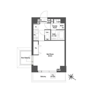 ディームス目黒行人坂【6階】の間取り