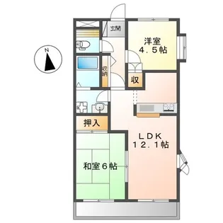 ミレニアムダイトク【2階】の間取り