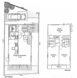 神奈川県横浜市港北区篠原町【一戸建】の間取り