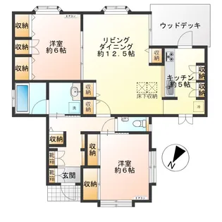 カーサベッラ【1階】の間取り