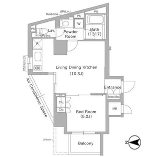 コンフォリア文京春日【13階】の間取り