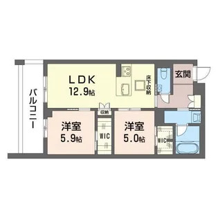コン・フィオーレ【1階】の間取り