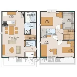 ソルコリーナB棟【2階】の間取り