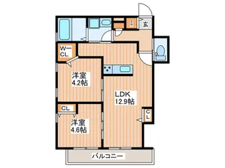 リースコート鴫野【2階】の間取り