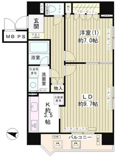 ハイクラッセ日本橋浜町【6階】の間取り