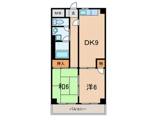 グランディア・ミ・アモ-レ鈴蘭台【2階】の間取り