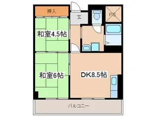 リバーサイドKITAHARA【3階】の間取り