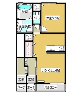 サニーヒル【1階】の間取り