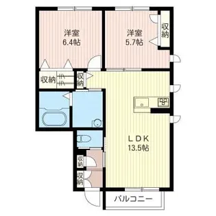 ラ・ヴィータ B【1階】の間取り