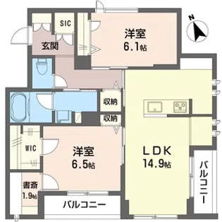 グランシエル【3階】の間取り