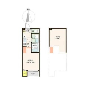 京都府京都市山科区椥辻中在家町【アパート】の間取り