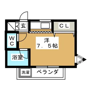 ジュネパレス・ヒロ【1階】の間取り